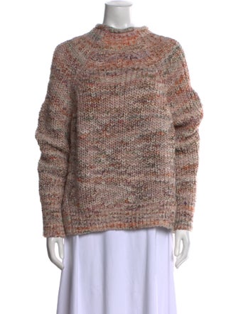 A.L.C. Tweed Pattern Mock Neck Sweater