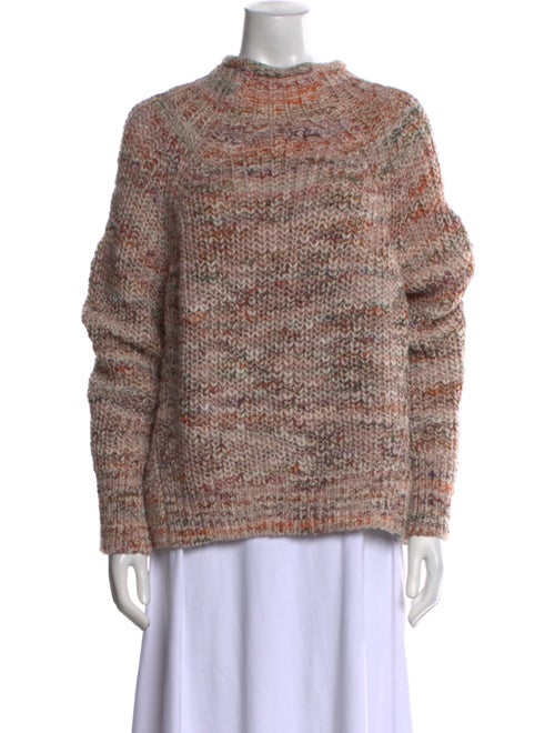 A.L.C. Tweed Pattern Mock Neck Sweater