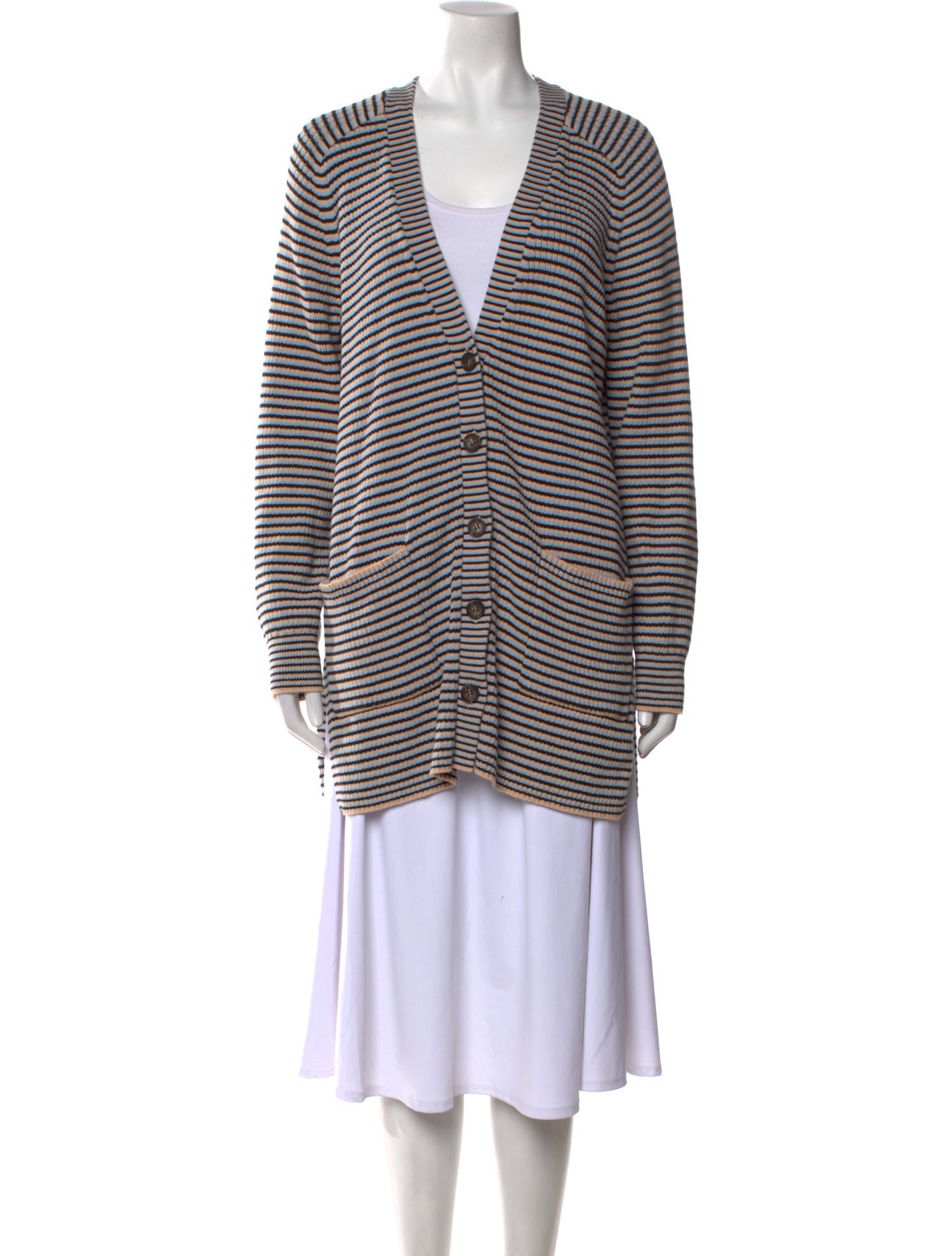 A.L.C. Striped V-Neck Sweater