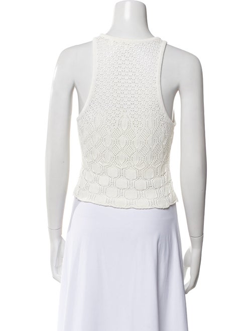 A.L.C. Lace Pattern Scoop Neck Crop Top