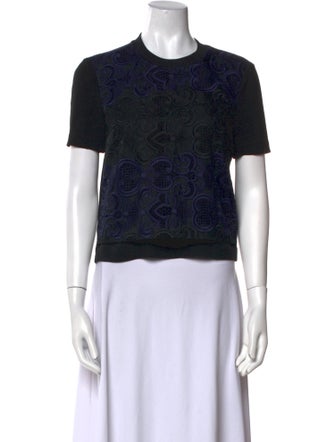 A.L.C. Silk Paisley Print Crop Top