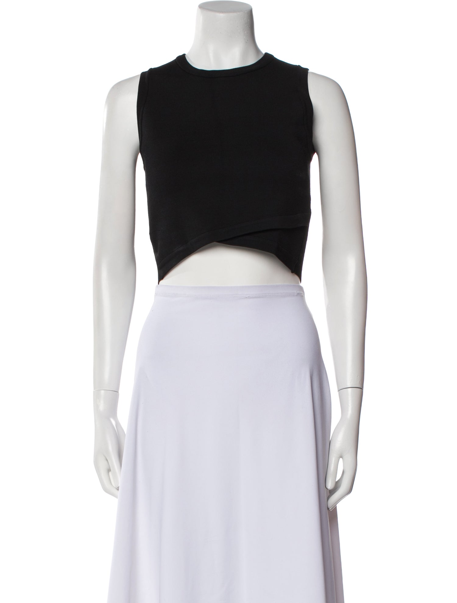 A.L.C. Crew Neck Sleeveless Crop Top