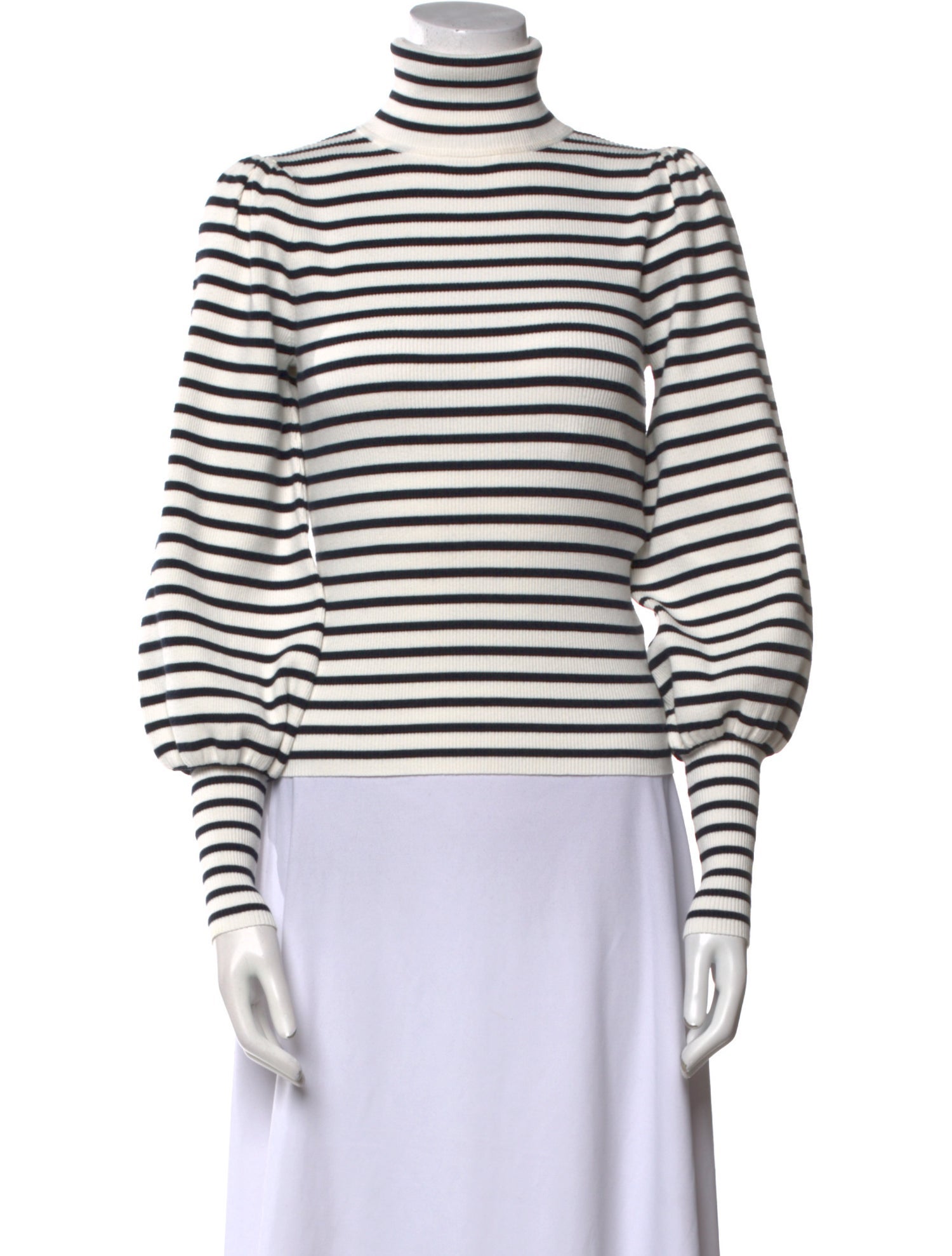 A.L.C. Striped Turtleneck Top