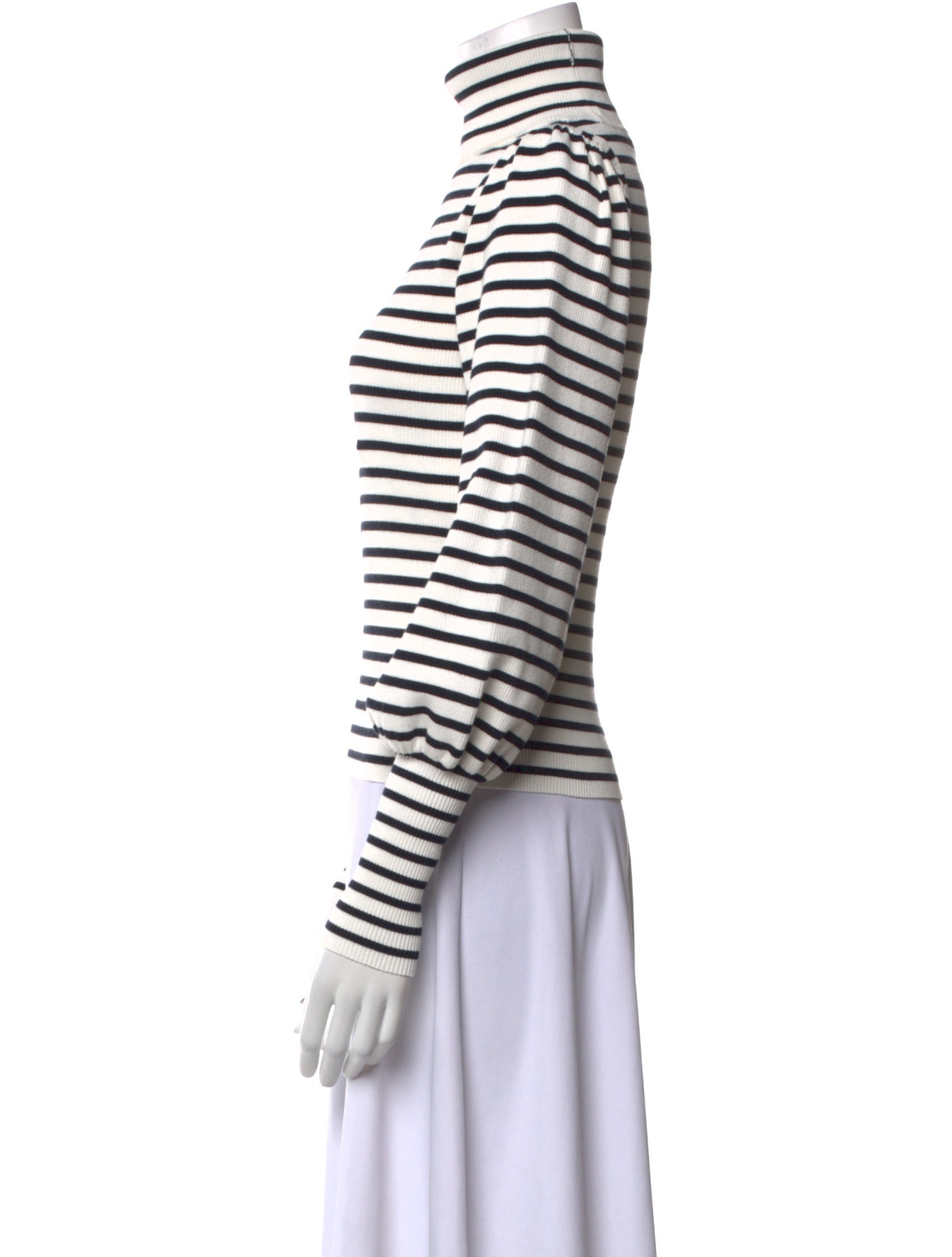 A.L.C. Striped Turtleneck Top