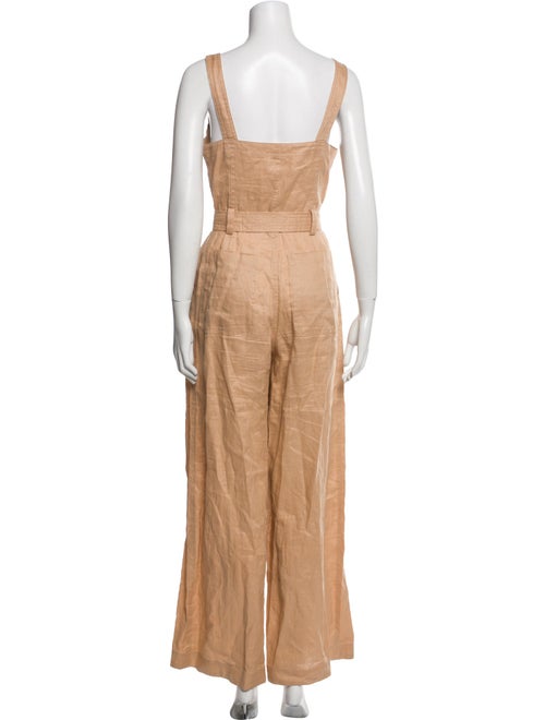 A.L.C. Linen Square Neckline Jumpsuit