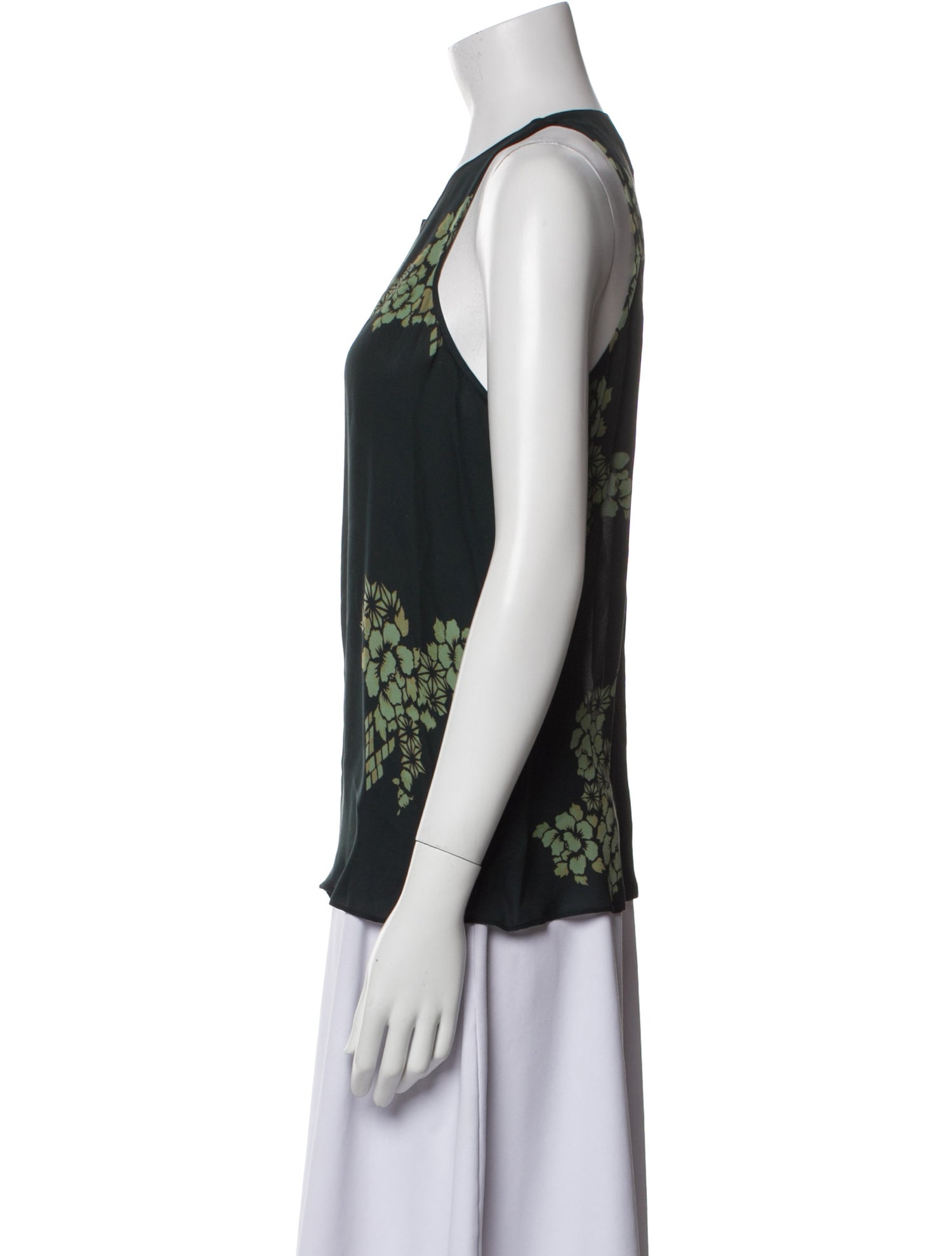 A.L.C. Silk Floral Print Top