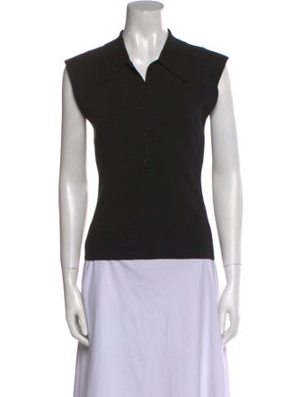 A.L.C. V-Neck Sleeveless Polo