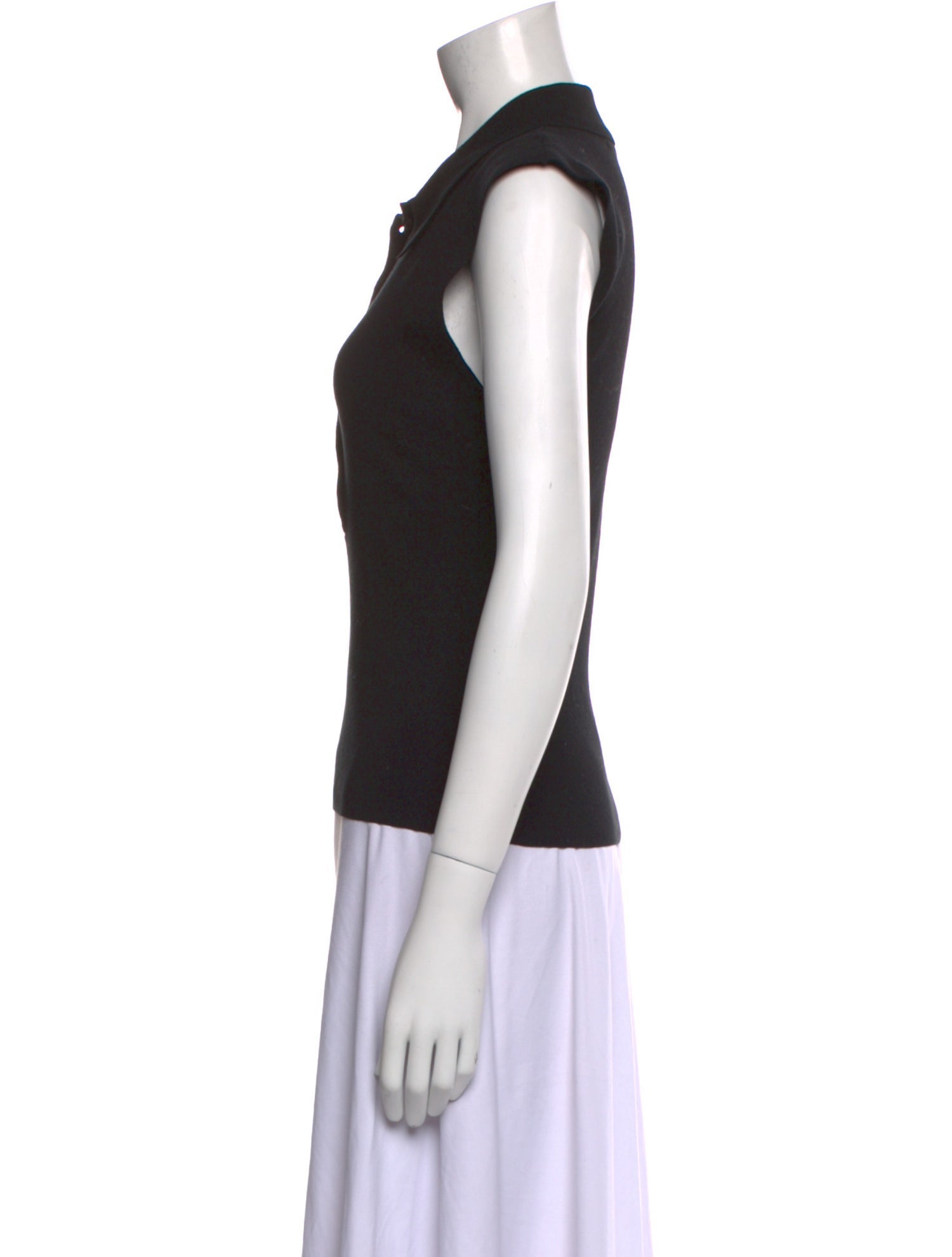 A.L.C. V-Neck Sleeveless Polo