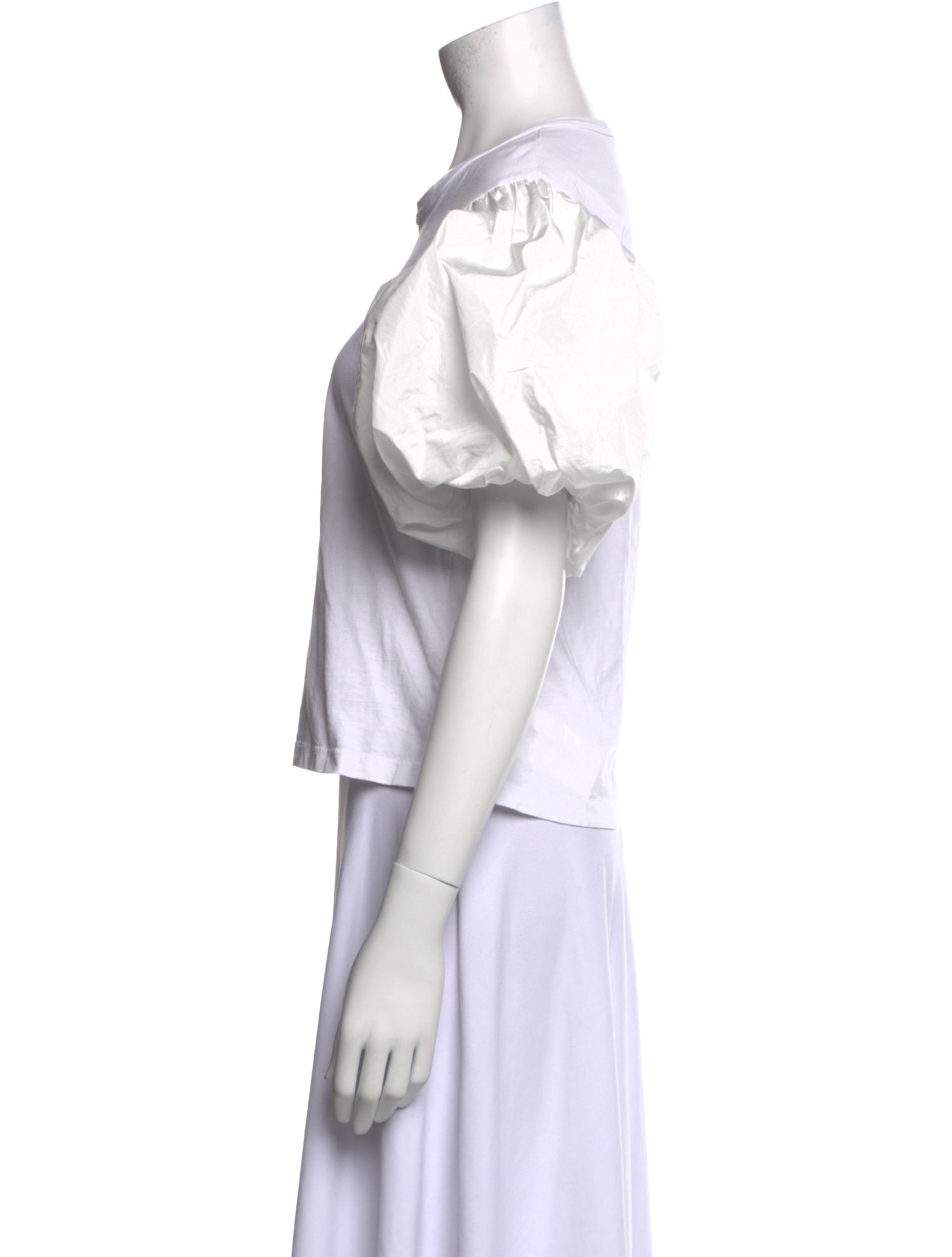 A.L.C. Crew Neck Short Sleeve Crop Top