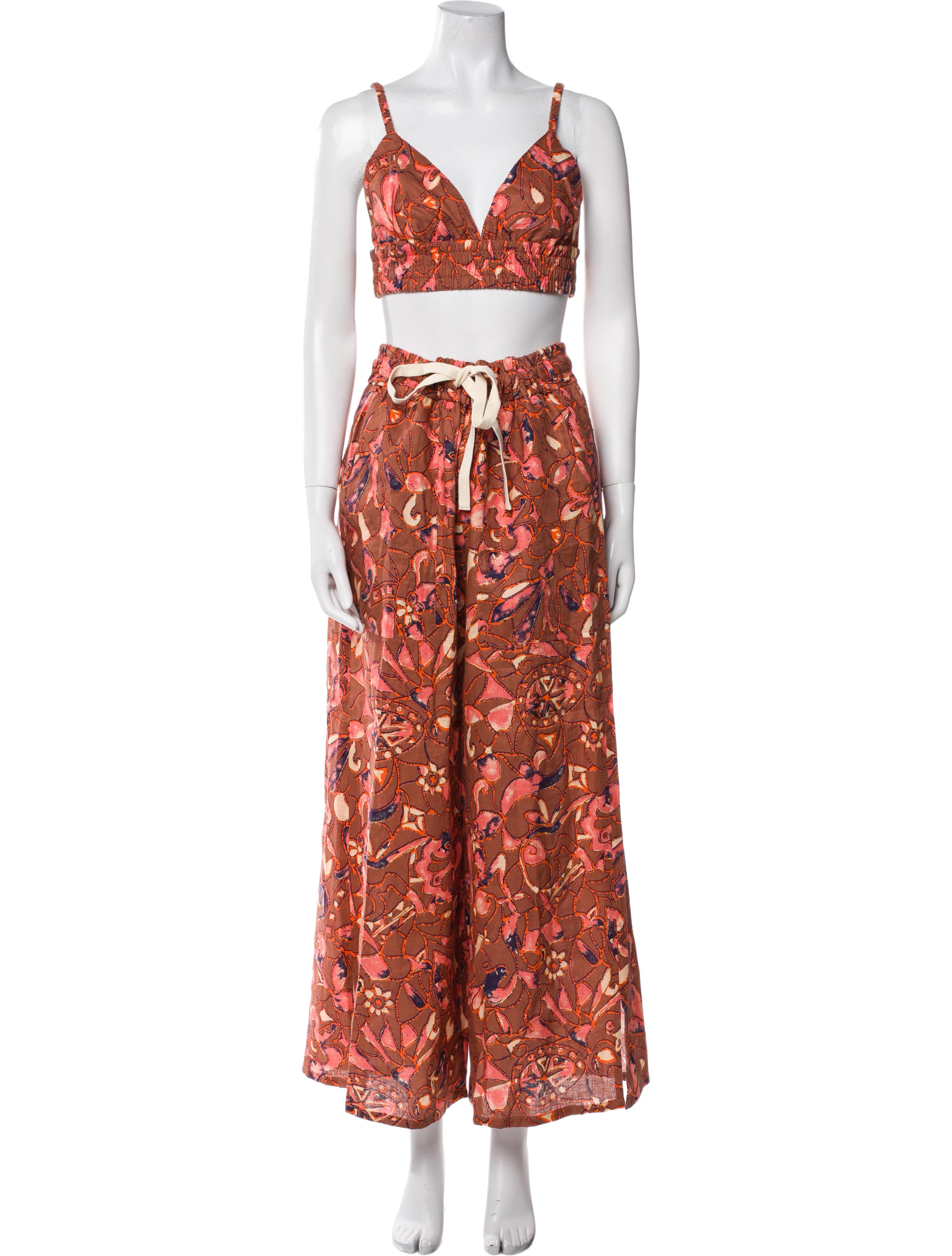 A.L.C. Linen Floral Print Pant Set w/ Tags