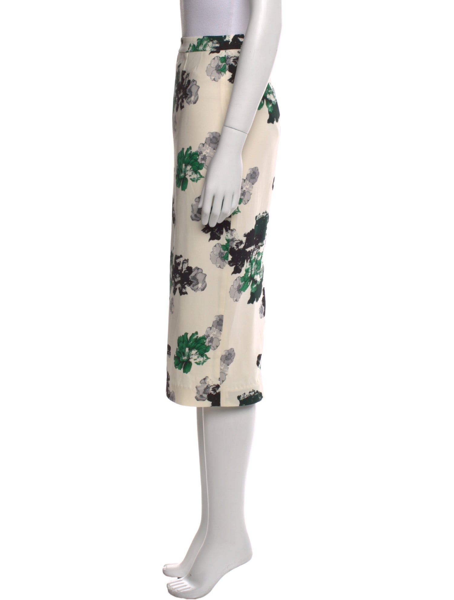 A.L.C. Silk Midi Length Skirt