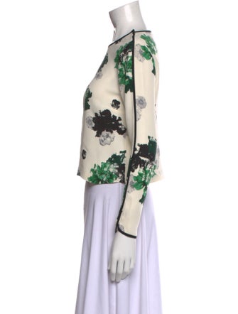 A.L.C. Silk Floral Print Crop Top