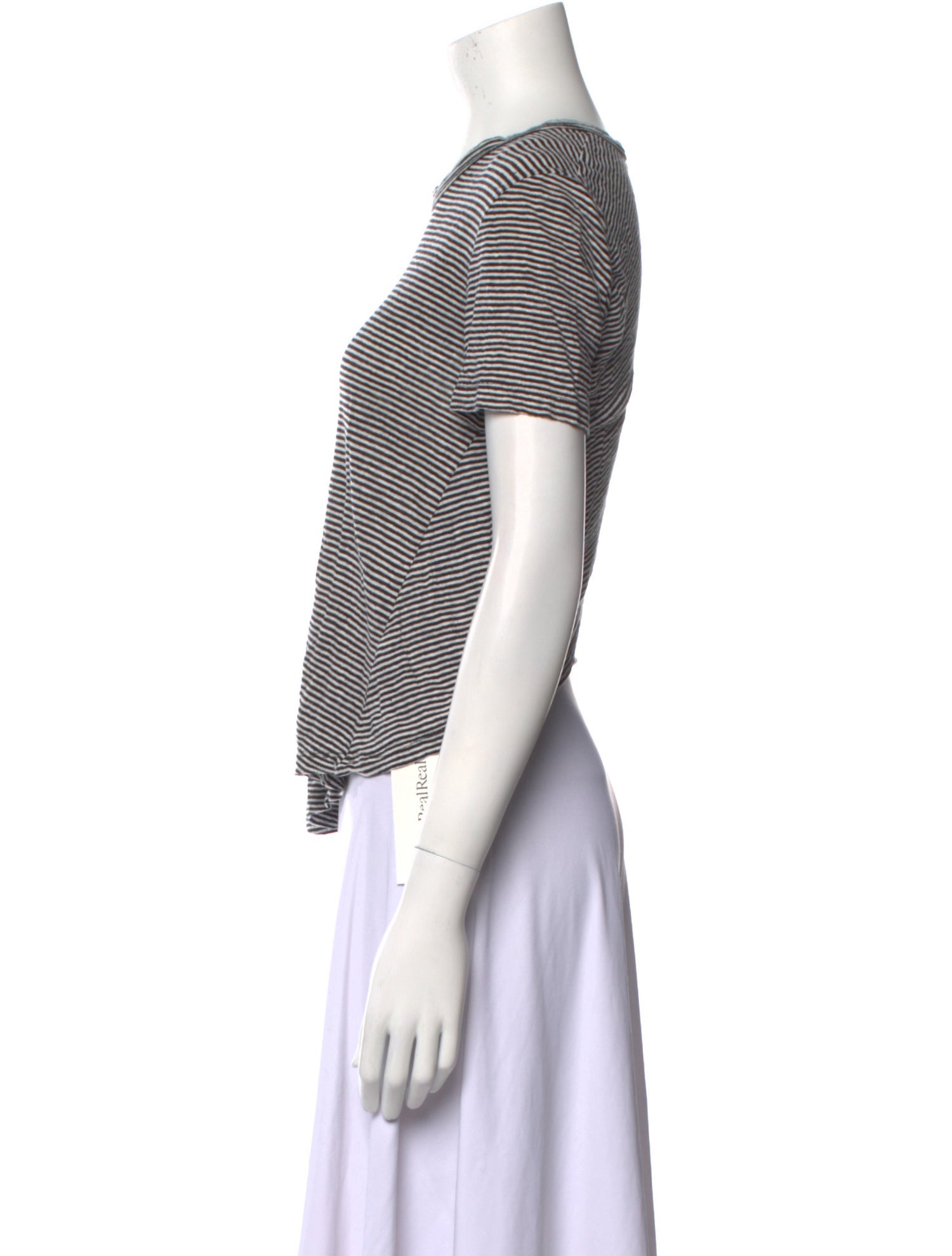 A.L.C. Linen Striped T-Shirt