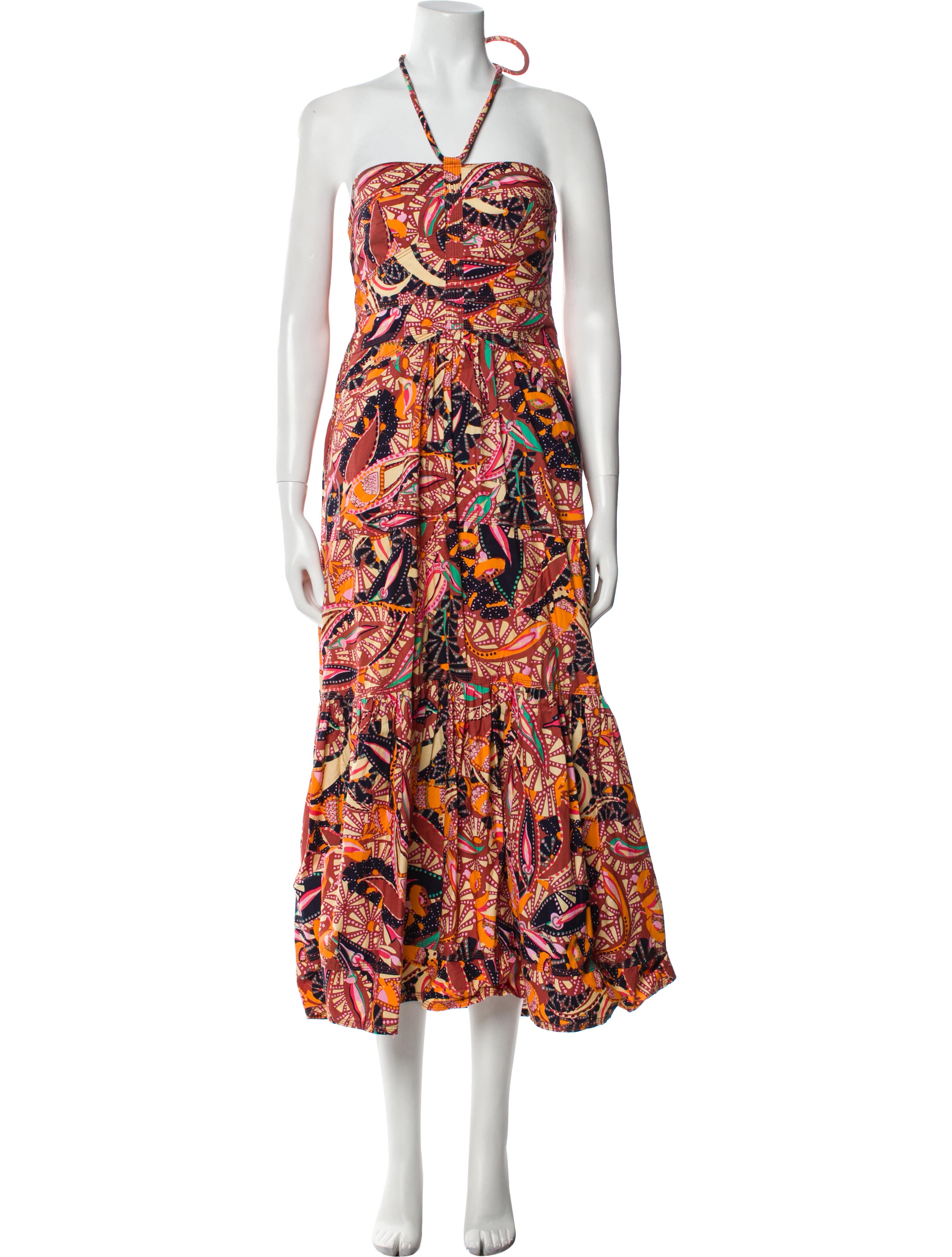 A.L.C. Printed Midi Length Dress