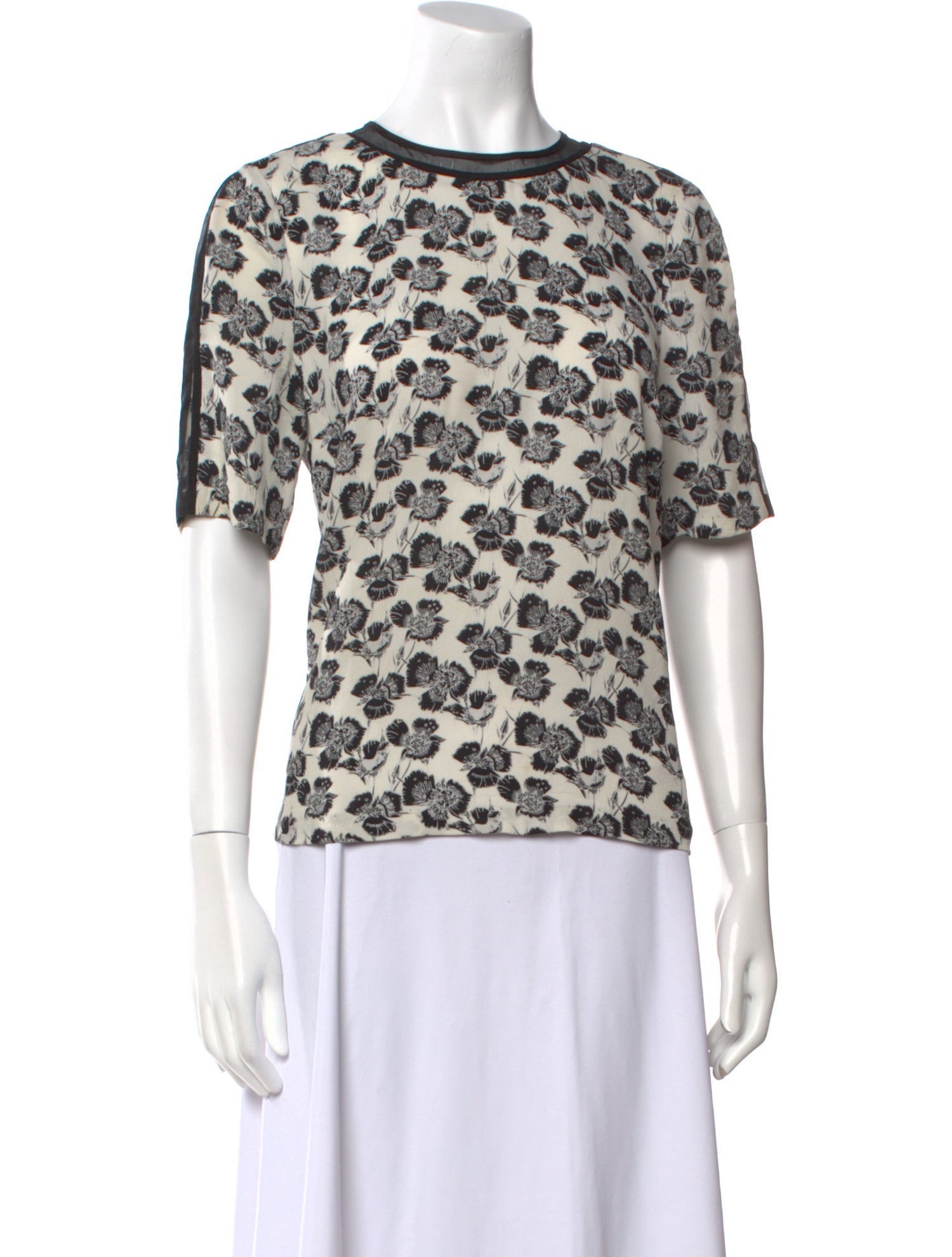 A.L.C. Silk Printed T-Shirt