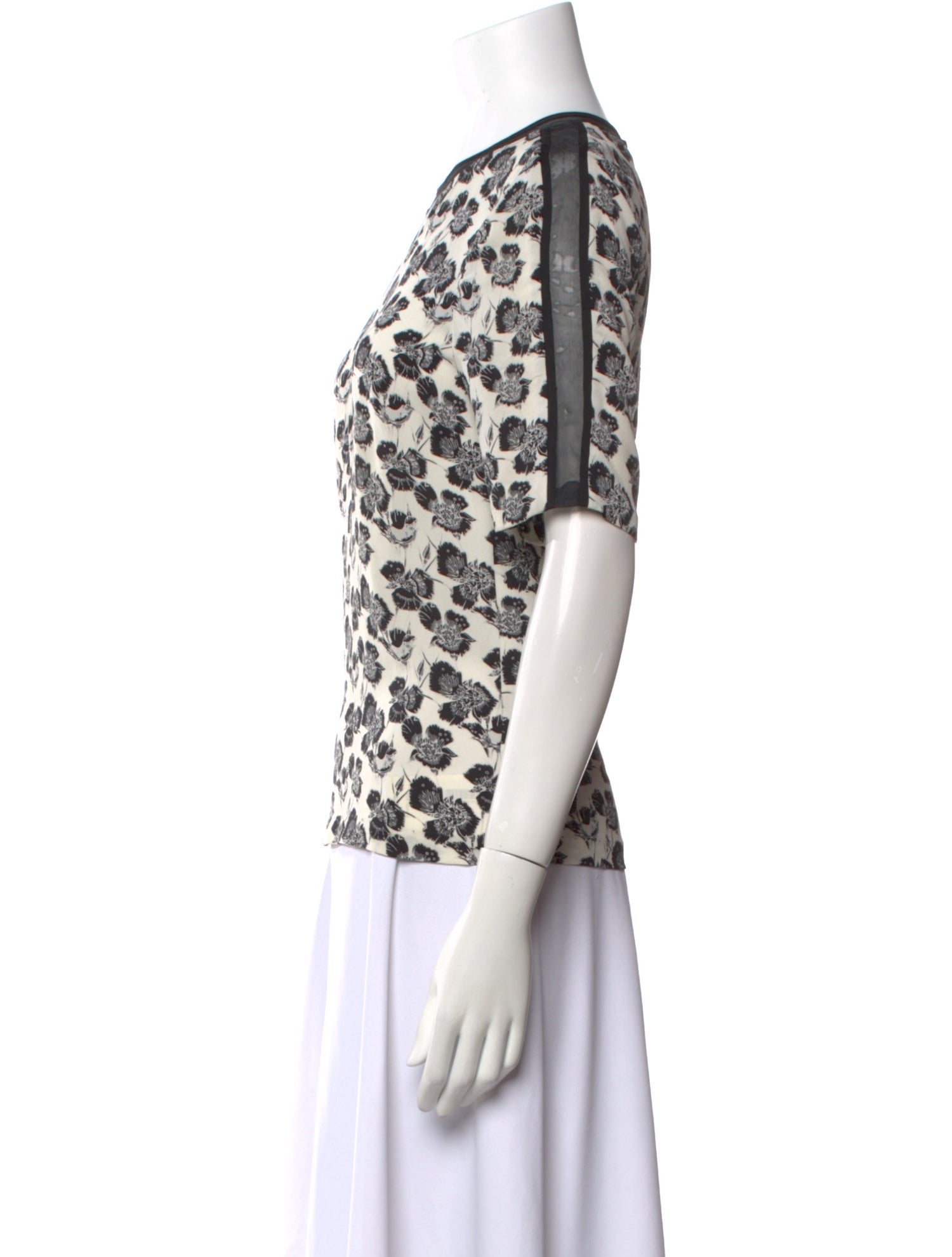 A.L.C. Silk Printed T-Shirt