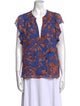 A.L.C. Silk Printed Blouse