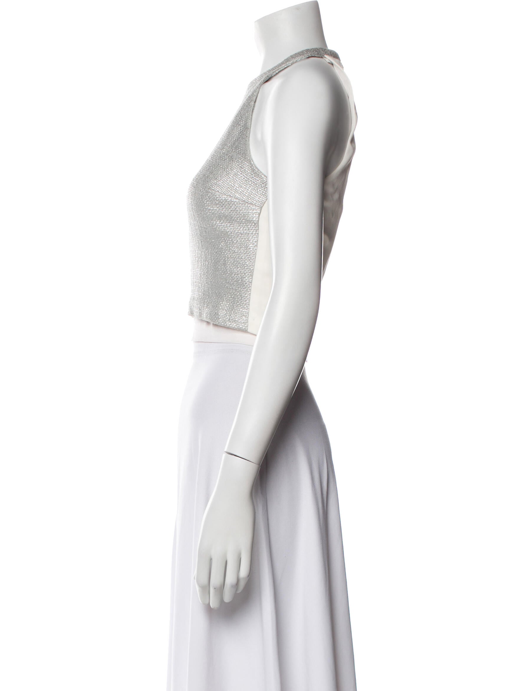 A.L.C. Halterneck Sleeveless Crop Top