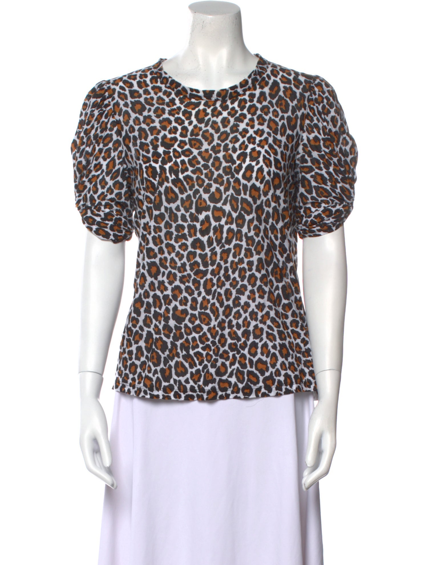 A.L.C. Animal Print Crew Neck T-Shirt