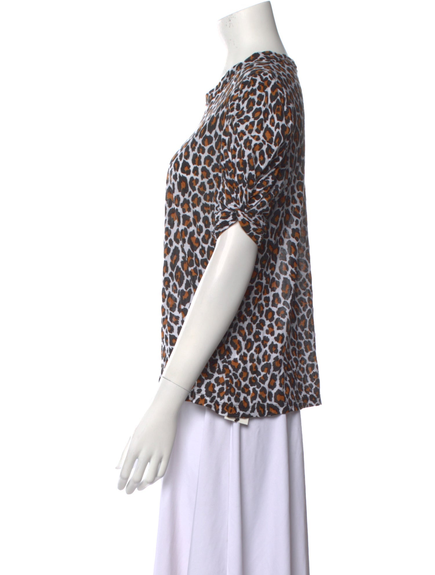 A.L.C. Animal Print Crew Neck T-Shirt