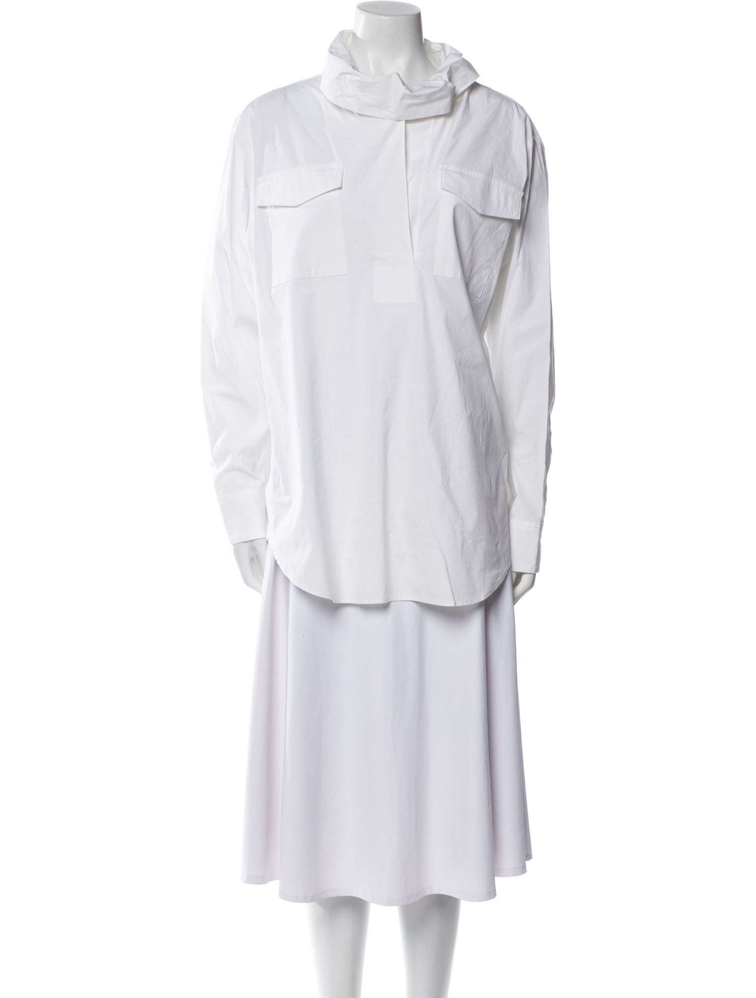 A.L.C. Mock Neck Long Sleeve Button-Up Top w/ Tags