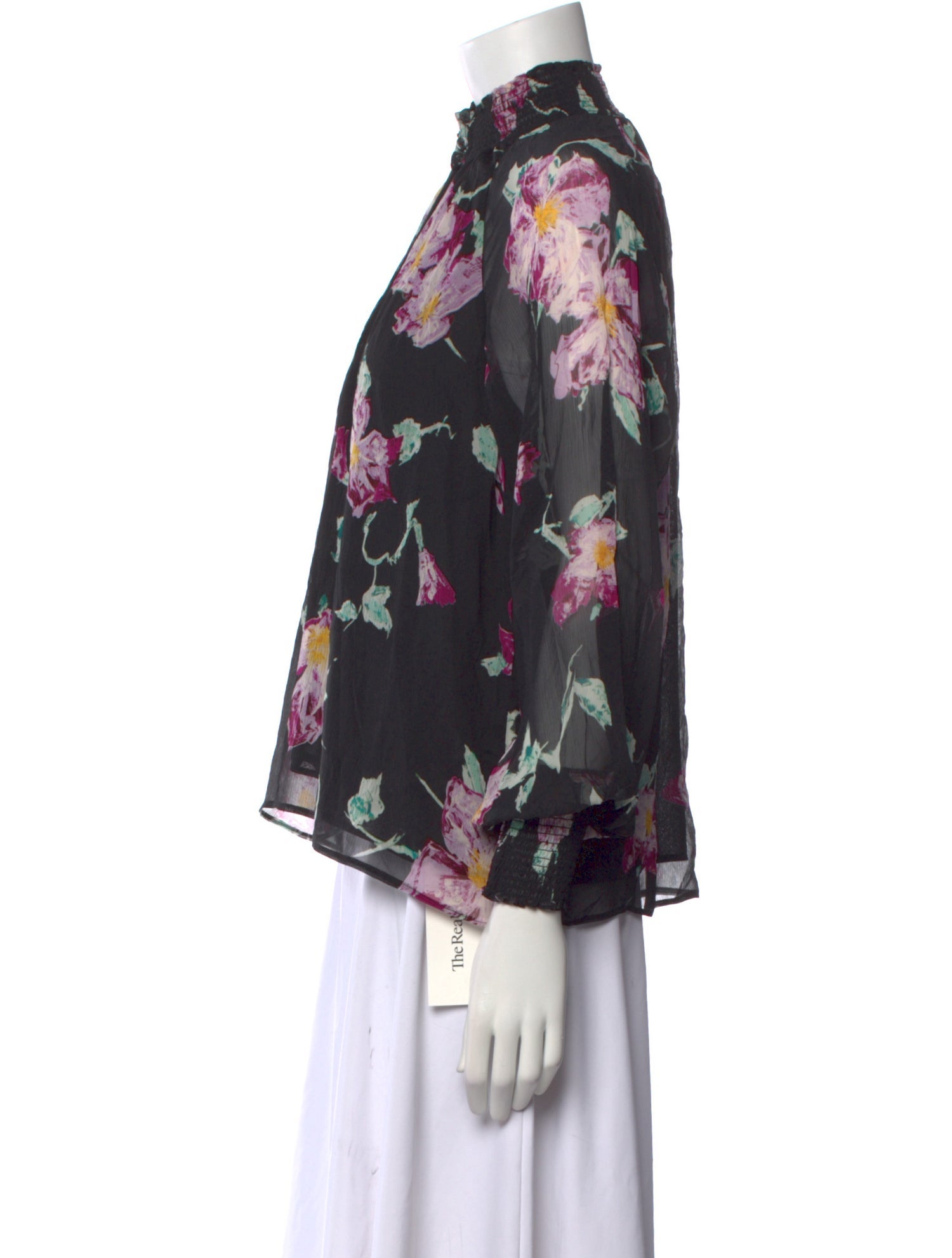 A.L.C. Silk Floral Print Blouse