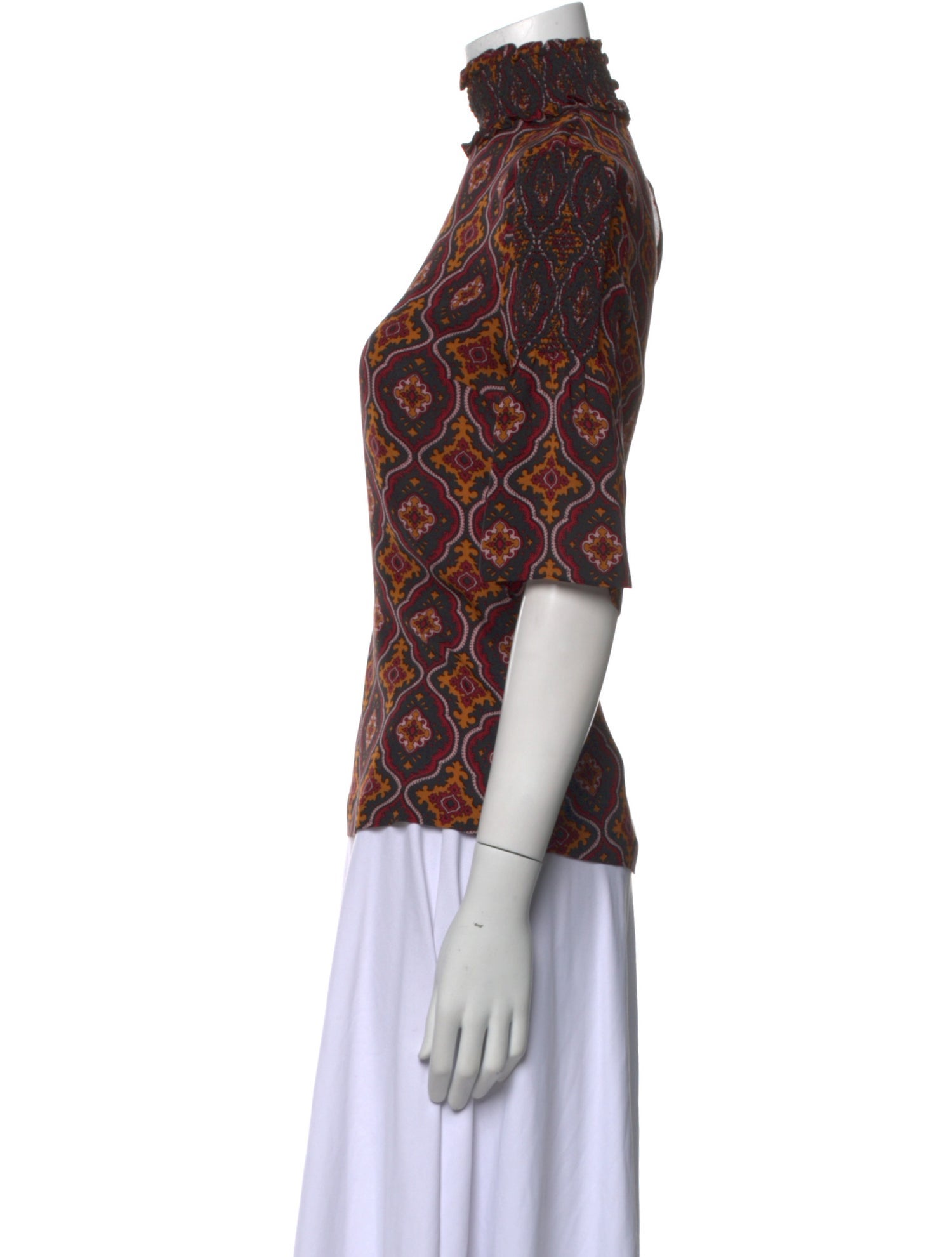 A.L.C. Silk Printed Blouse