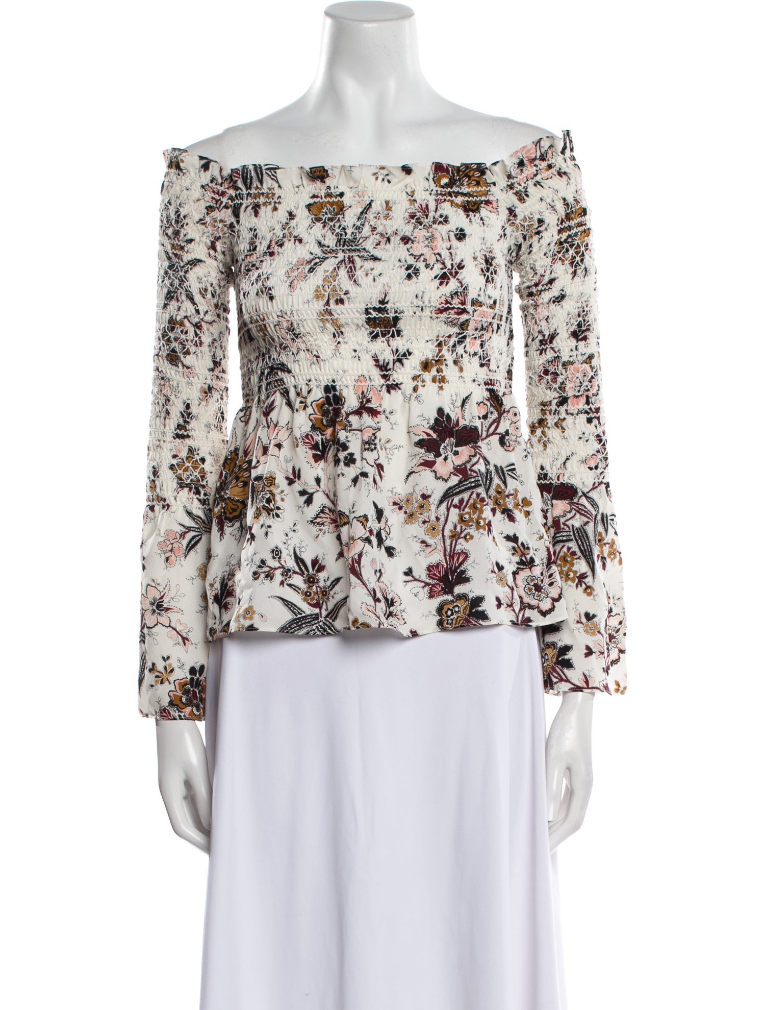 A.L.C. Silk Floral Print Blouse