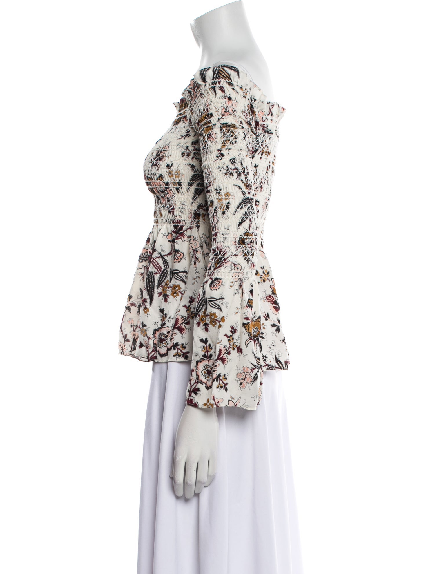 A.L.C. Silk Floral Print Blouse