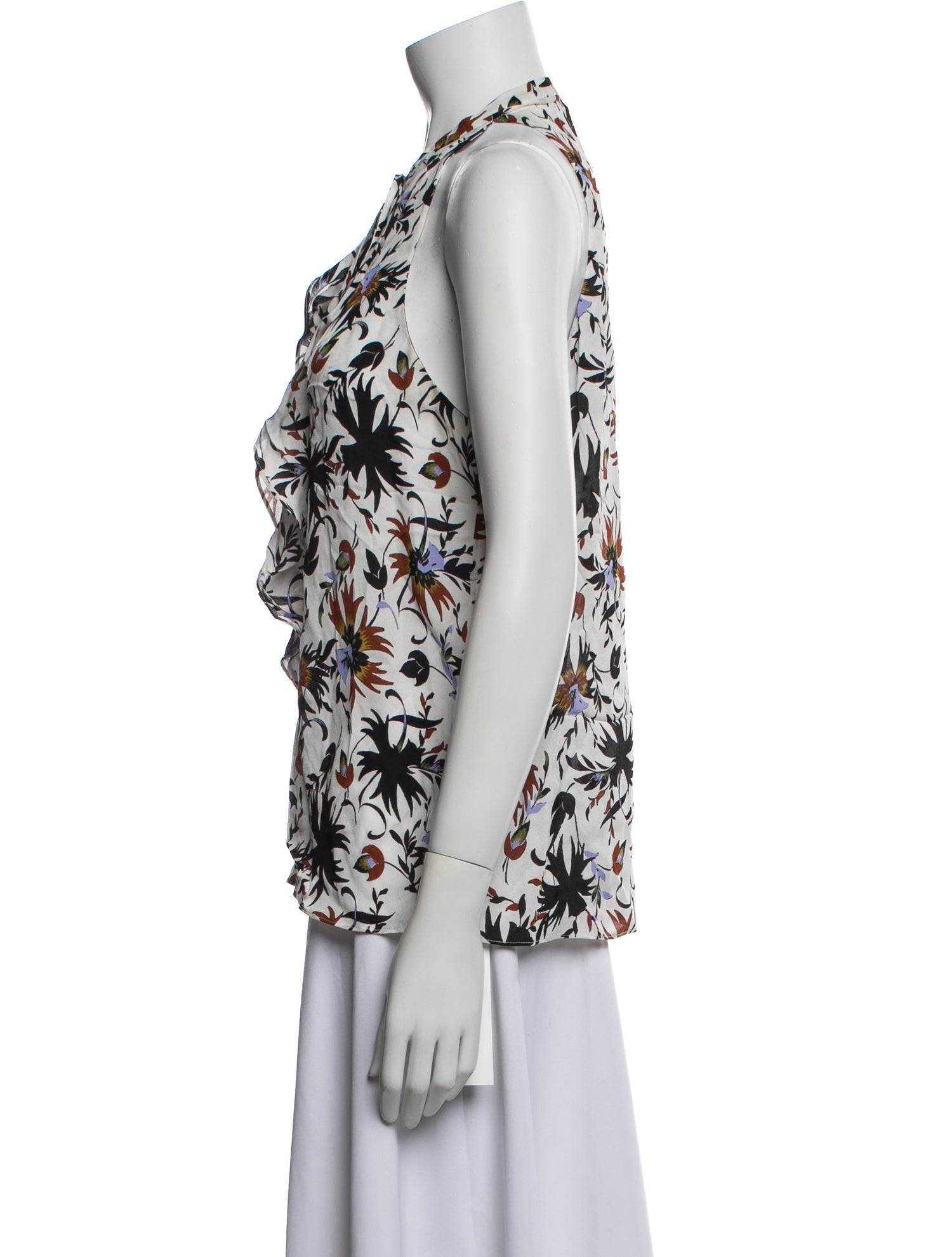 A.L.C. Silk Floral Print Blouse