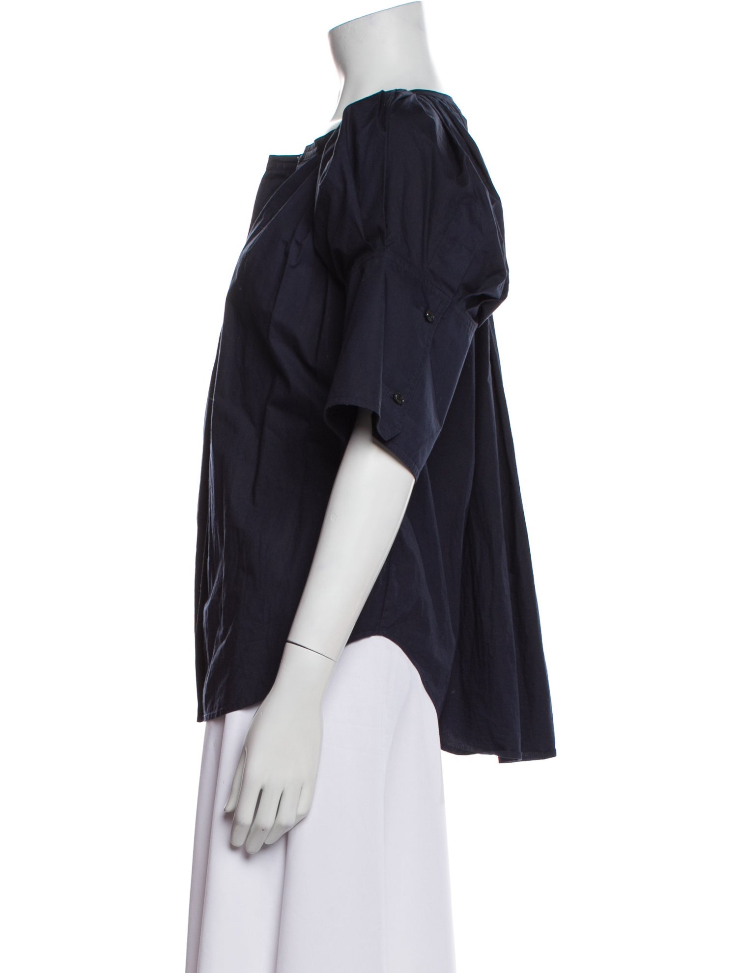 A.L.C. V-Neck Short Sleeve Blouse