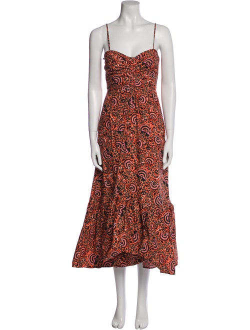 A.L.C. Printed Midi Length Dress
