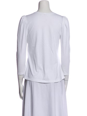 A.L.C. Scoop Neck Three-Quarter Sleeve Top