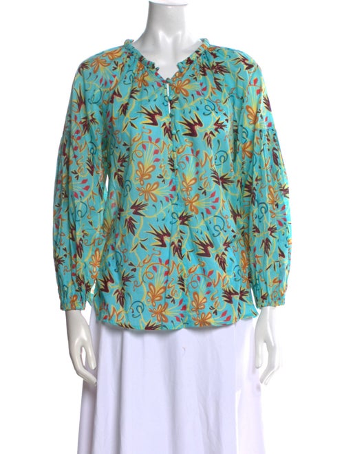 A.L.C. Printed V-Neck Blouse