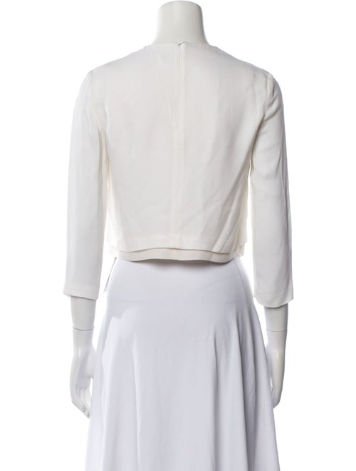 A.L.C. Lace Pattern Crew Neck Crop Top