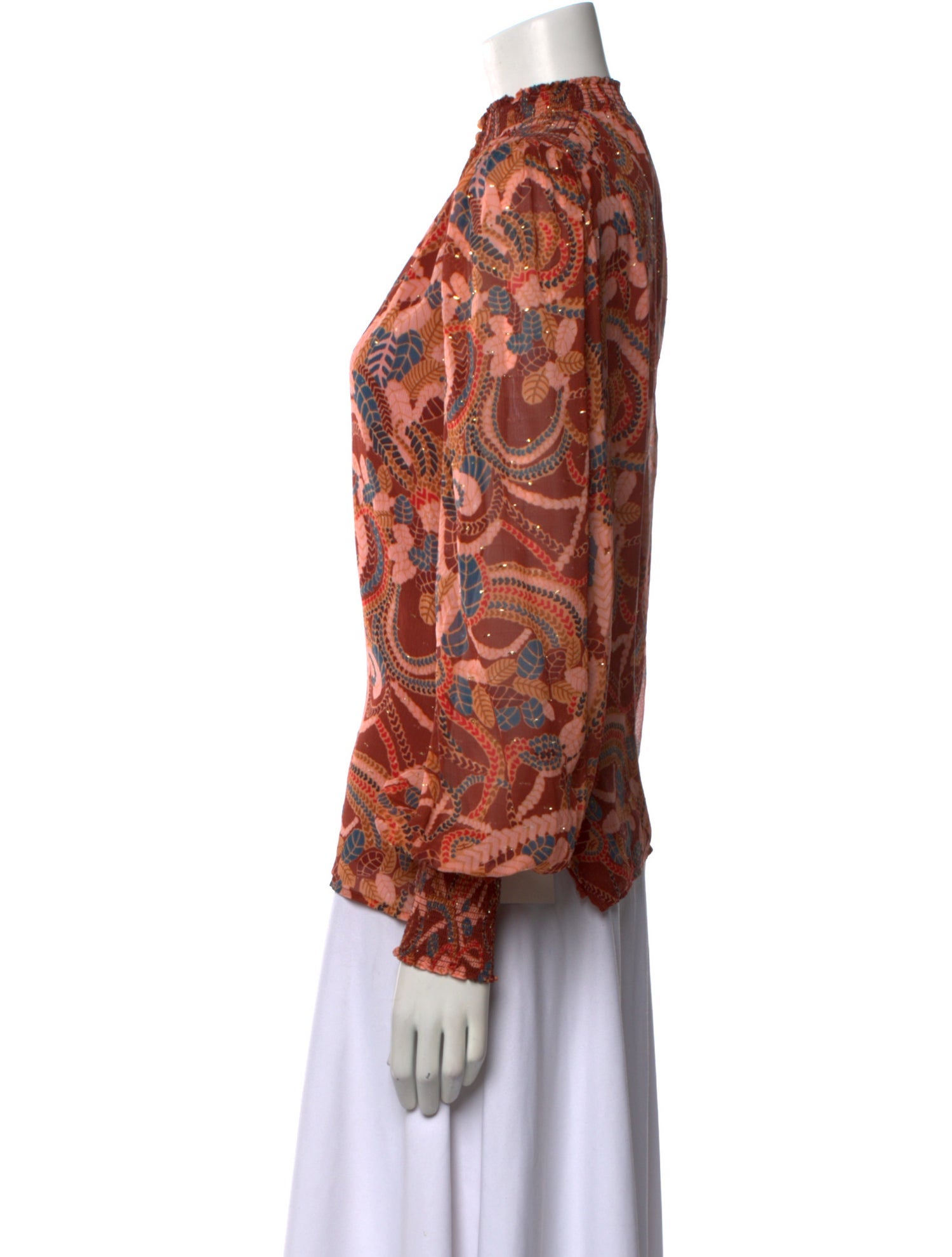 A.L.C. Silk Printed Blouse