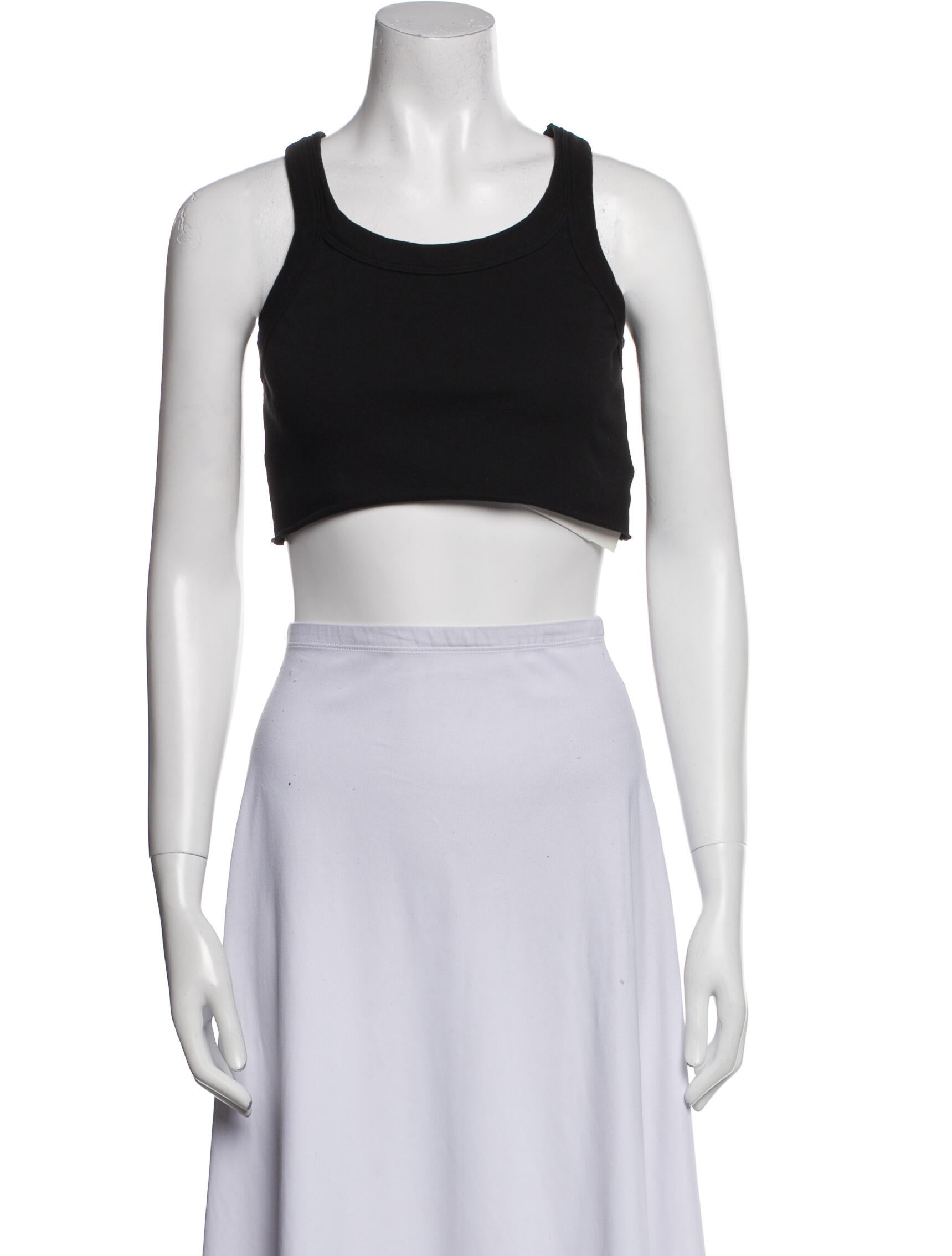 A.L.C. Scoop Neck Sleeveless Crop Top