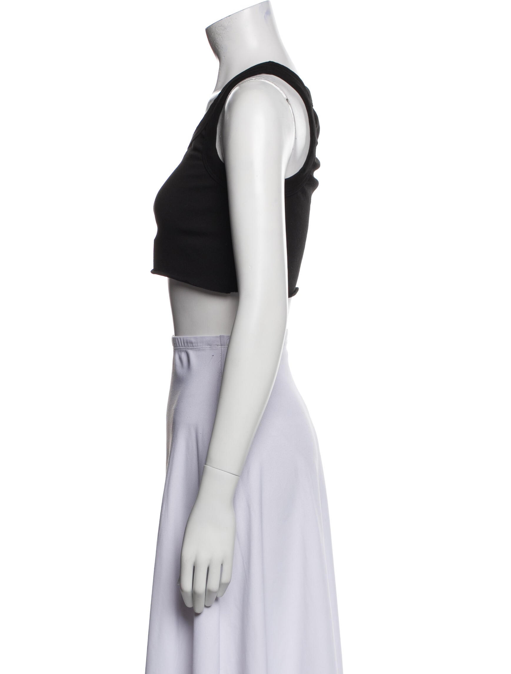 A.L.C. Scoop Neck Sleeveless Crop Top