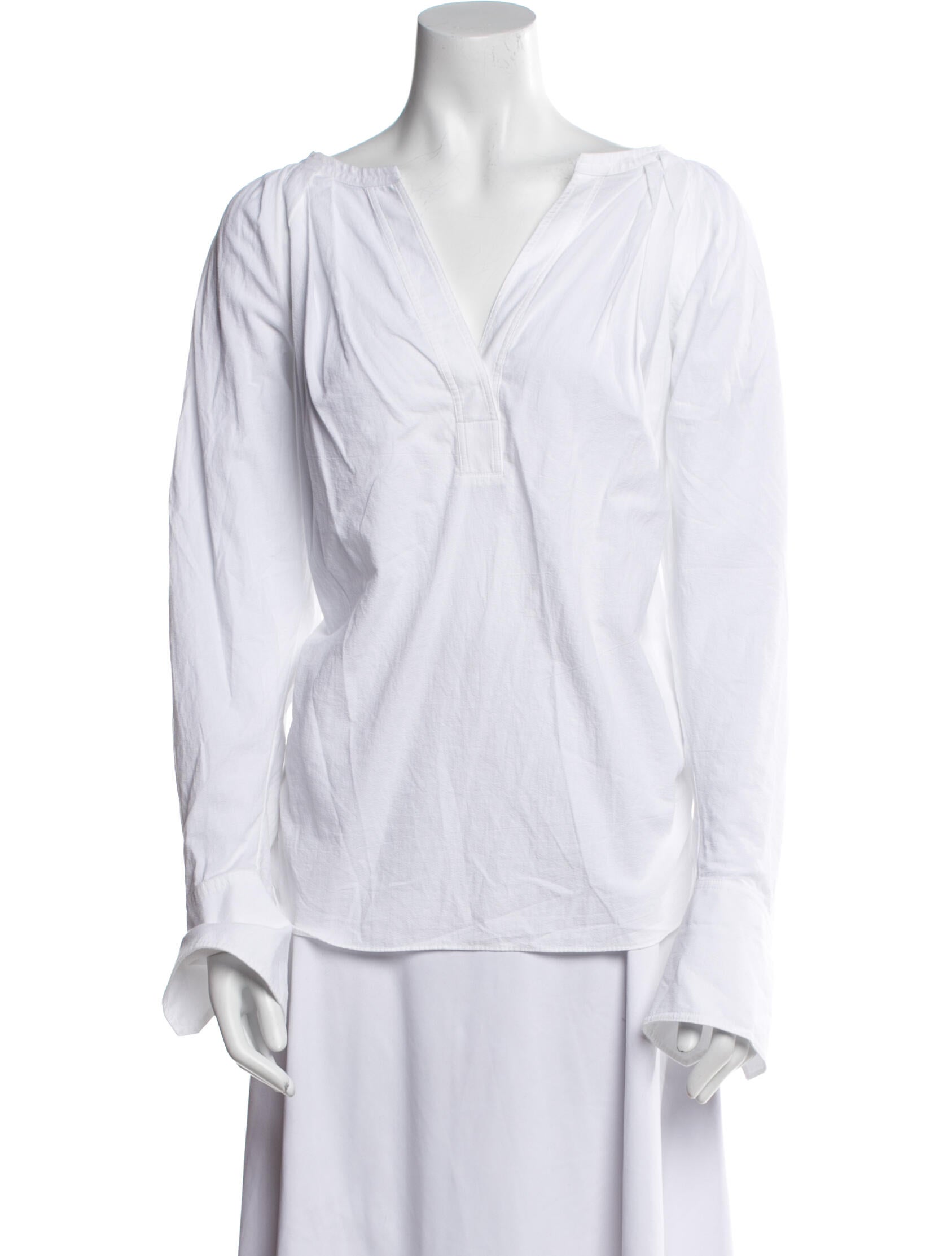 A.L.C. V-Neck Long Sleeve Blouse