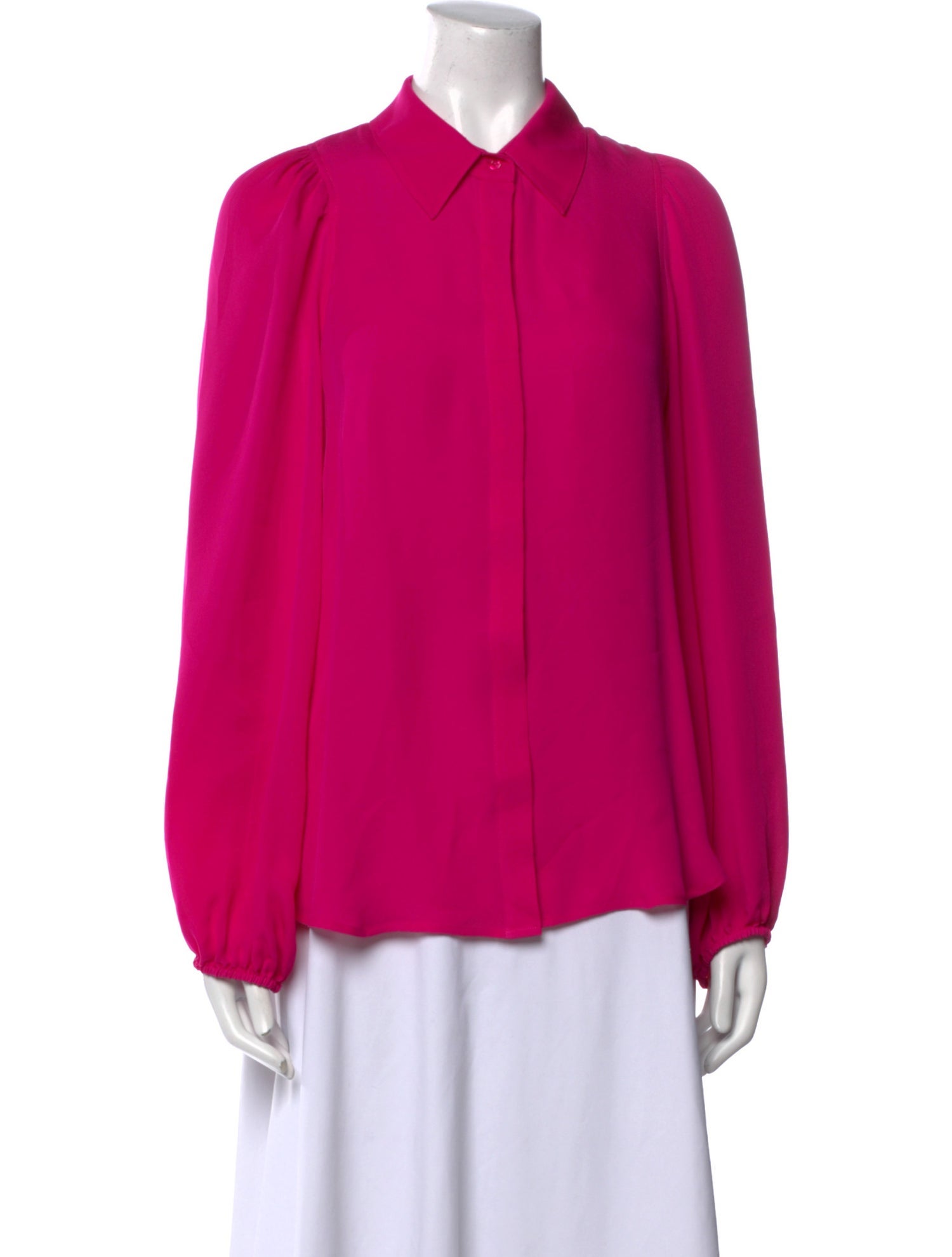 A.L.C. Silk Long Sleeve Blouse