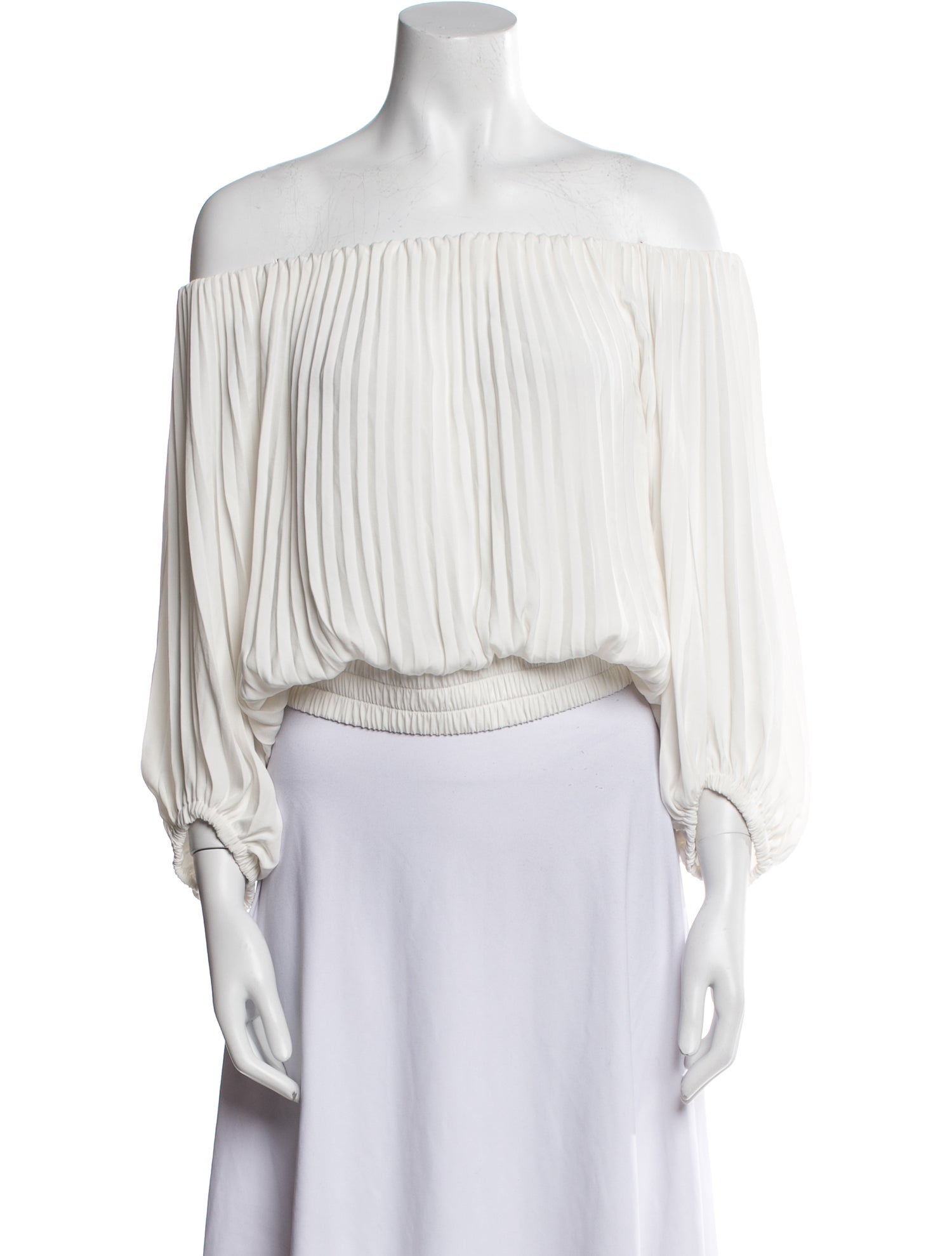 A.L.C. Off-The-Shoulder Three-Quarter Sleeve Crop Top