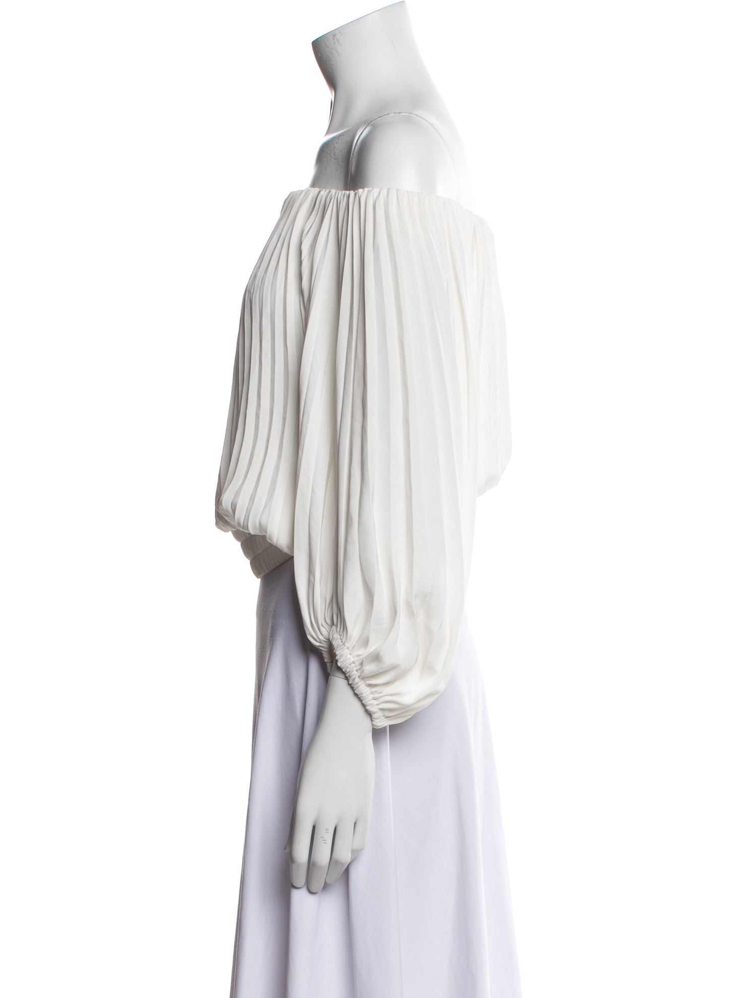 A.L.C. Off-The-Shoulder Three-Quarter Sleeve Crop Top