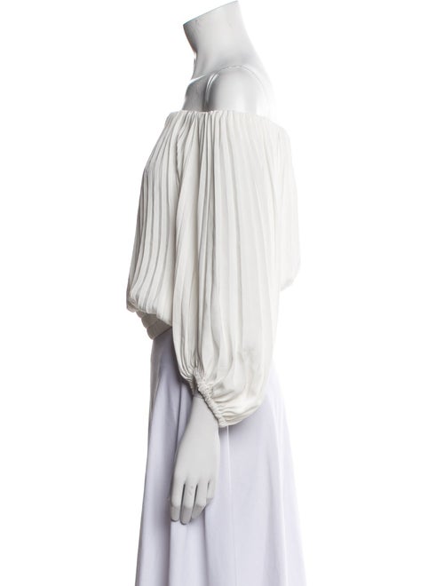 A.L.C. Off-The-Shoulder Three-Quarter Sleeve Crop Top