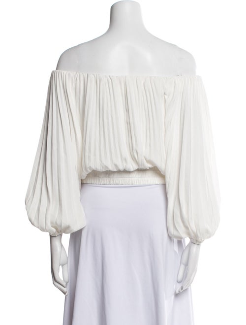 A.L.C. Off-The-Shoulder Three-Quarter Sleeve Crop Top