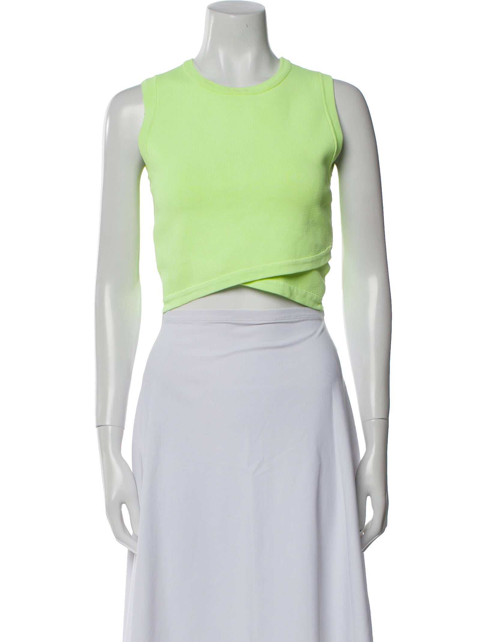 A.L.C. Crew Neck Sleeveless Crop Top