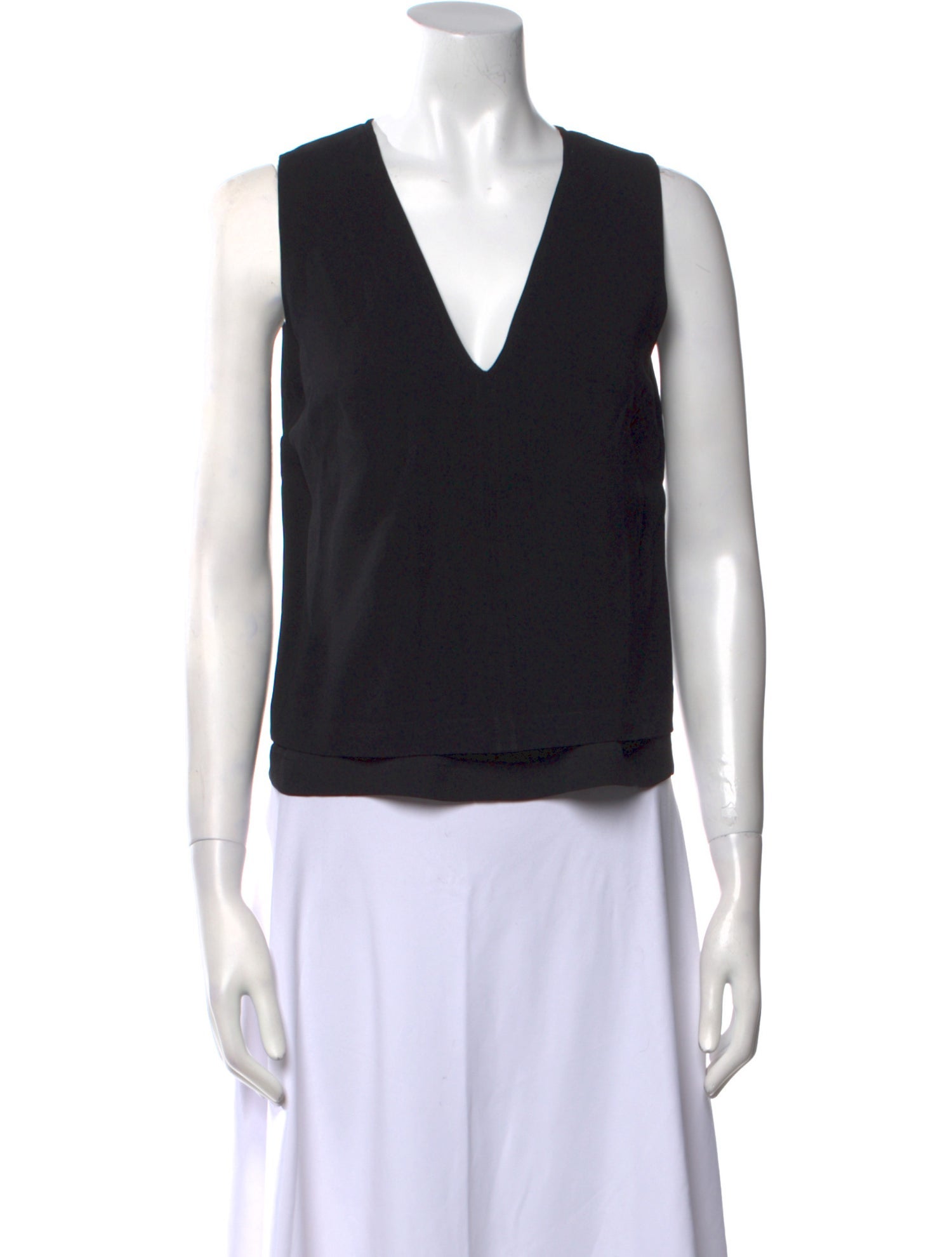A.L.C. V-Neck Sleeveless Crop Top