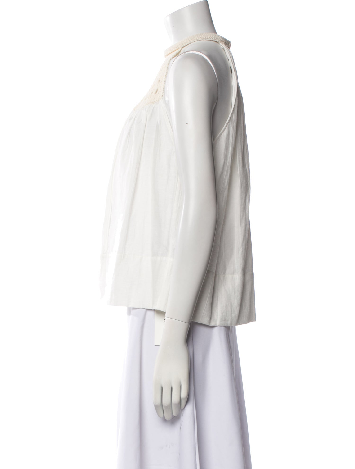 A.L.C. Mock Neck Sleeveless Crop Top