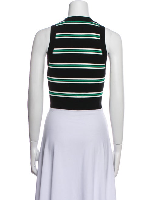 A.L.C. Striped Crew Neck Crop Top