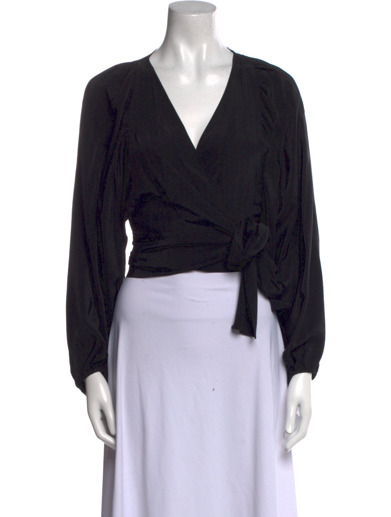 A.L.C. Silk V-Neck Crop Top