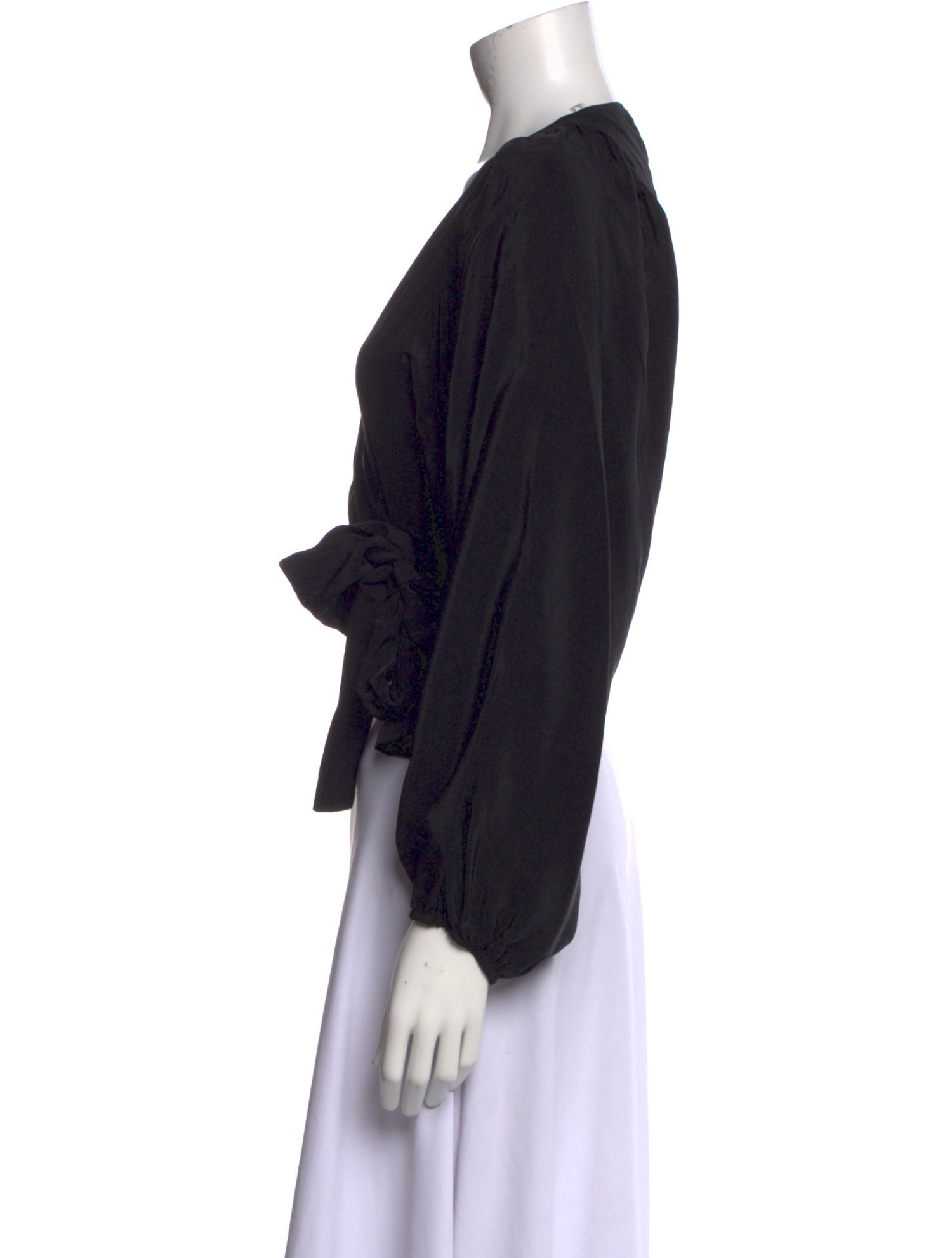 A.L.C. Silk V-Neck Crop Top